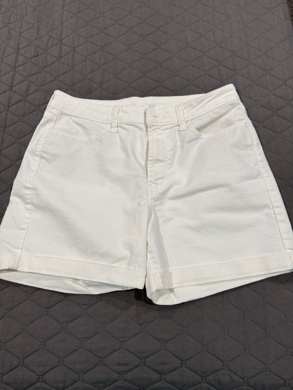 Old Navy White Denim High-Rise Shorts